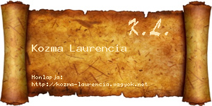 Kozma Laurencia névjegykártya